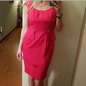 Signature London Style Red Peplum Dress